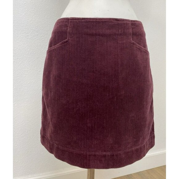 AG Adriano Goldschmied Womens Corduroy Skirt With Pockets Maroon Size 26R - Picture 2 of 9